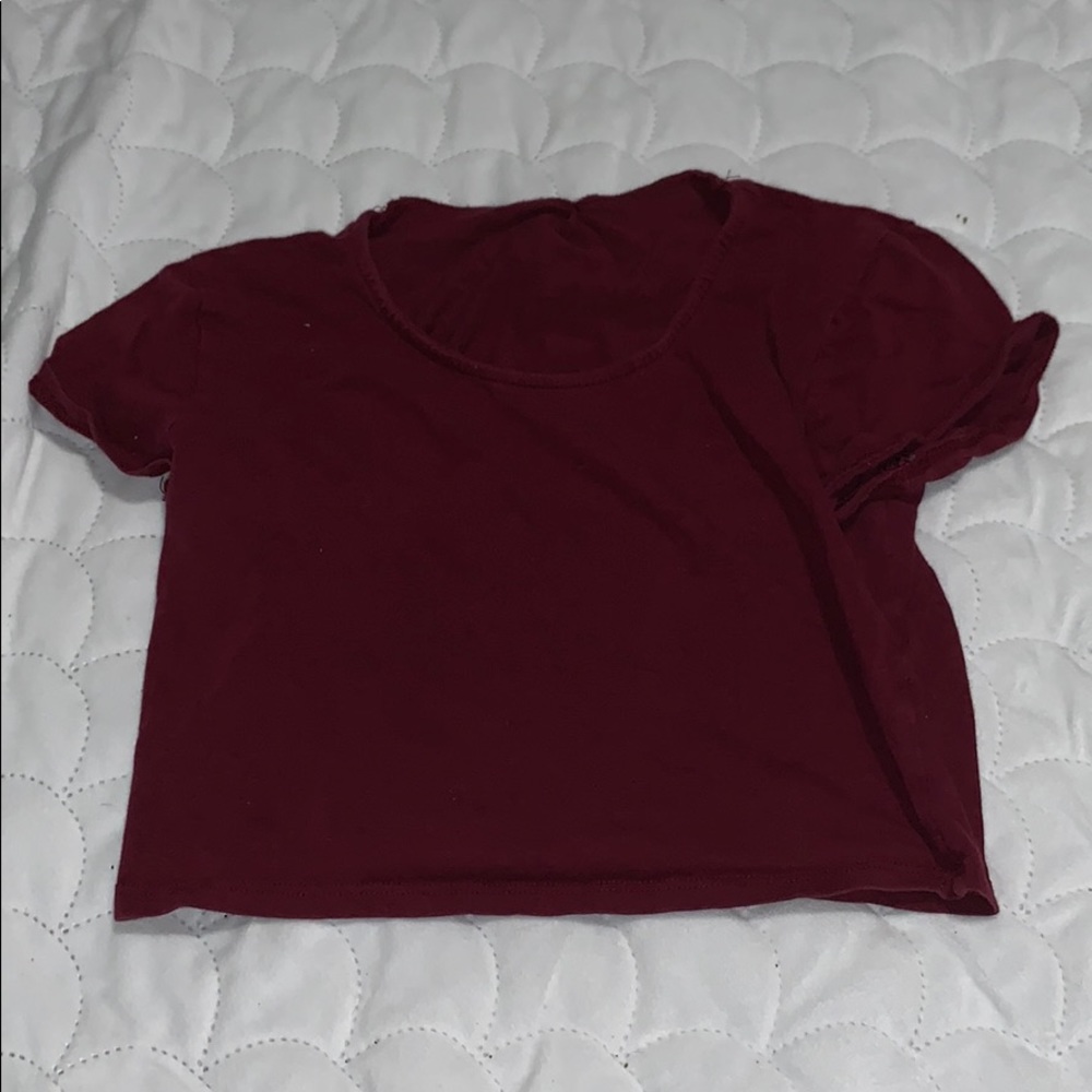 Small maroon crop top